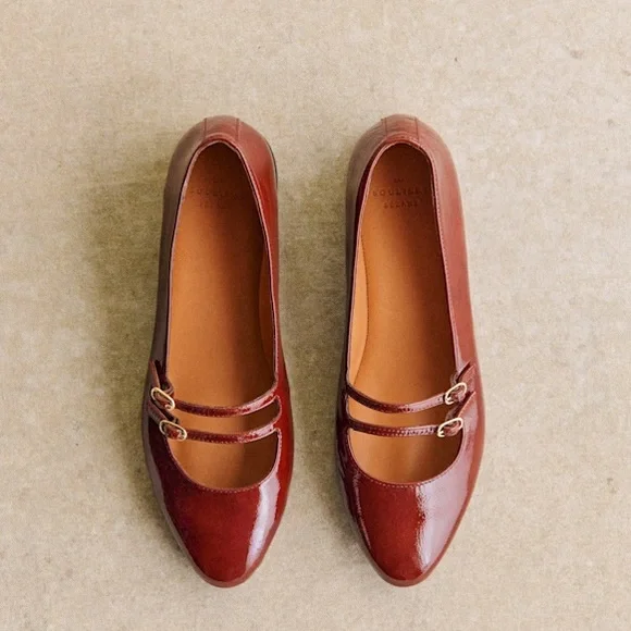 Sezane Ninon Low Ballerinas Patent Mahogany - Size 6,5 - Picture 5 of 9